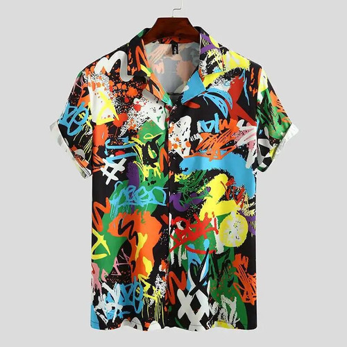 Camisa Casual De Manga Corta Para Hombre, Blusa Elegante Con