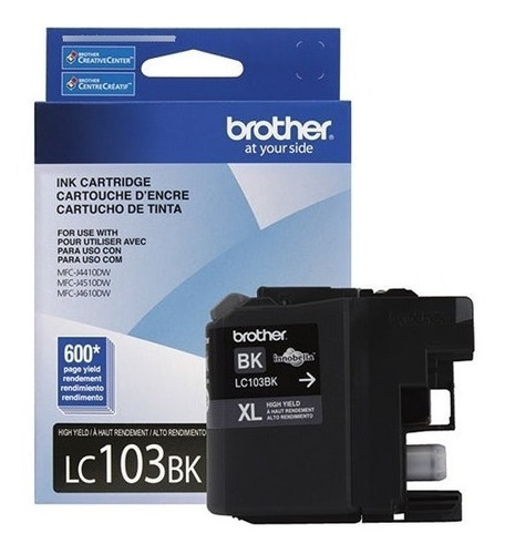 Cartucho De Tinta Brother Lc 103bk Negro Original