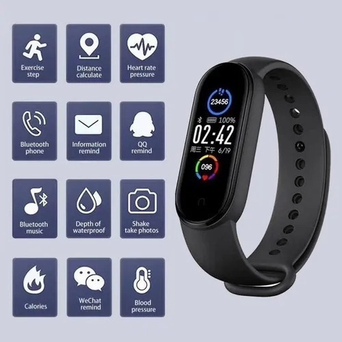 Imagen 3 de 7 de Reloj Smart Band M5 - Monitor Cardiaco - Calorias - Deportes