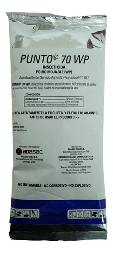 Insecticida Pulgones Y Mosquita Blanca Punto 70 Wp 250gr