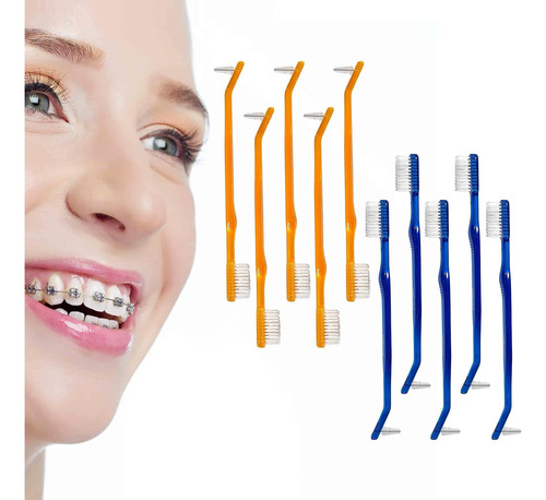 Cepillo De Dientes, Ortodoncia Interdental Brackets X 10