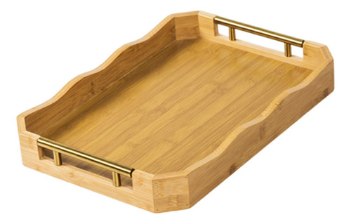 Siring De Plato Rectangular De La Bande S Color De La Madera