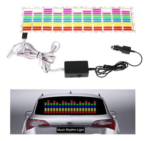 Sensor De Ritmo Musical Led Para Coche 90*10 Cm