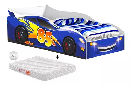 Cama Carro Drift Infantil Azul - 1 Cama