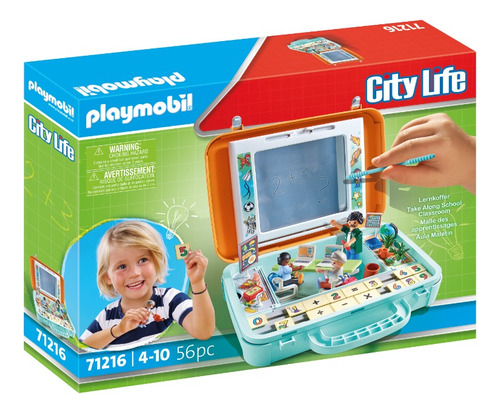 Figura Armable Playmobil City Life Aula Maletín 56 Piezas 3