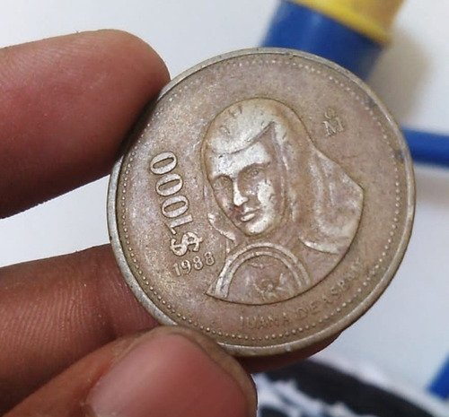 Moneda De Sor Juana De $1000 De 1988