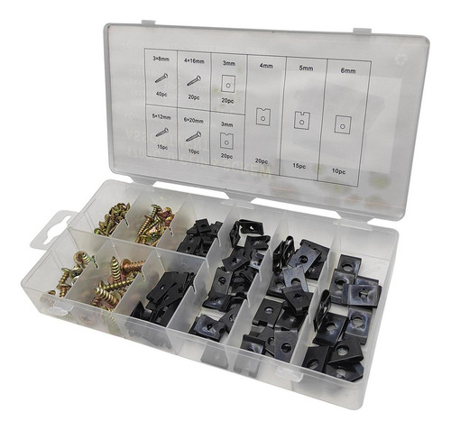 Q Juego De 170 Piezas De Reparación De Clips De Metal En U