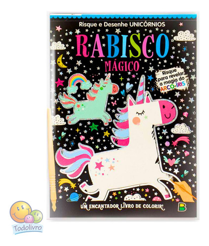 Livrinho Colorir Unicórnios Para Raspar E Colorir | Todolivro