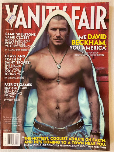 Recita Vanity Fair Usa / David Beckham Julio 2004 Impecable