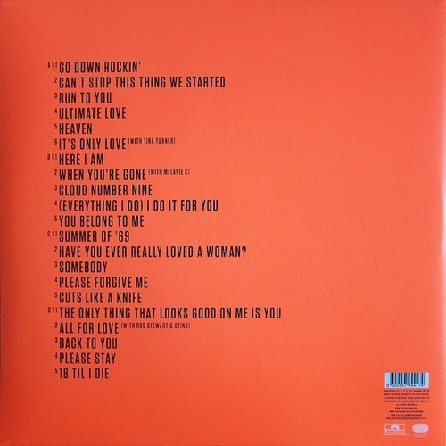 Bryan Adams Ultimate 2 Lp's Vinyl