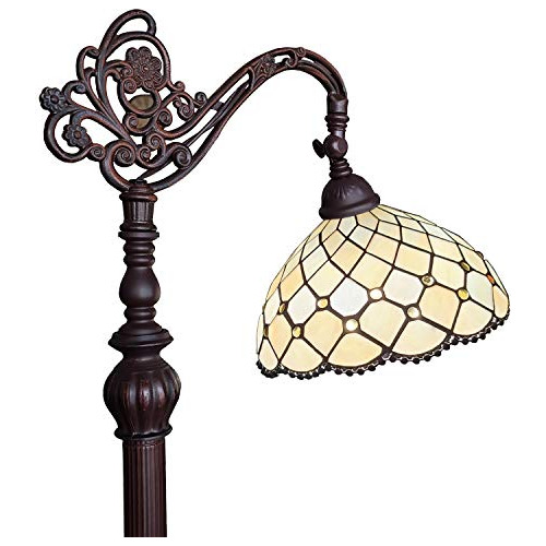 Amora Lighting Lámpara De Pie Estilo Tiffany Con Pedrería Co