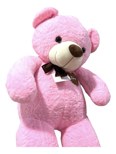 Peluche Gigante 110cm - Osito Marron Claro Con Moño Animal