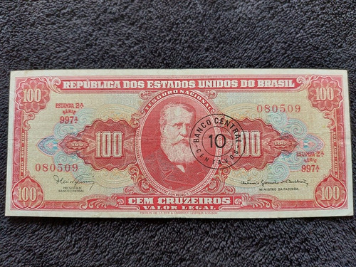 Billete Brasil 100 Cruzeiros