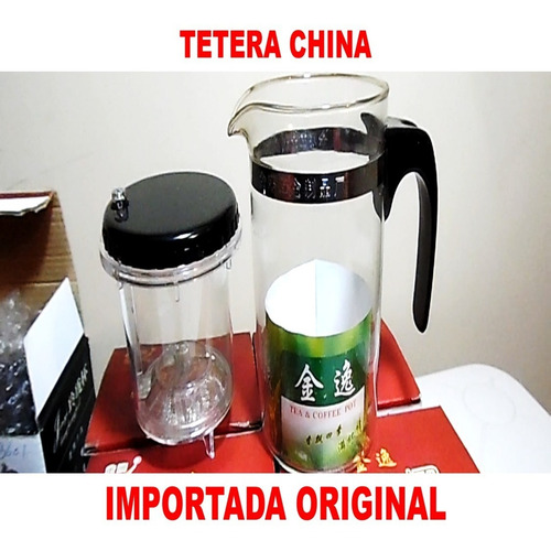 Imagen 6 de 9 de Tetera Jarra De Té Infusiones De Vidrio Con Filtro Infusión