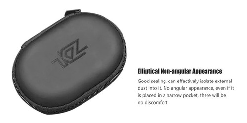 Imagen 4 de 8 de Auriculares Kz Funda Estuche Original Semi Rigidas Cuero - Representante Oficial Kz