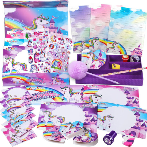 Regalos De Unicornios Niñas, Conjunto De Material Esco...