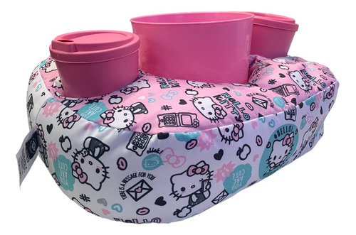 Kit Almofada Porta Pipoca Com Balde E Copo Hello Kitty Pop