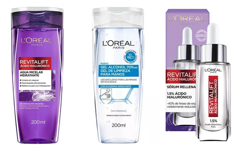 Serum Loreal Revitalift 1.5 Ácido Hyaluronic, Gel Y Agua