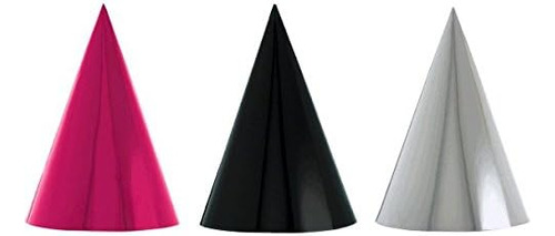 Sombreros Para Fiestas Aluminio Negro Y Rosa