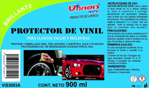 Protector De Llantas Y Vinil Brillante 900 Ml.