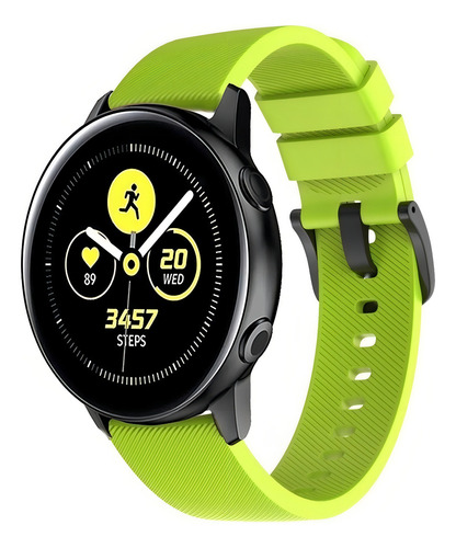 Case De Silicone + Pulseira Para Galaxy Watch Active 1 E 2 Cor Verde-limão