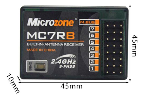 Receptor 7channel Mc7rb, 2.4g S-fhss M-bus Dc4.8-6v Para