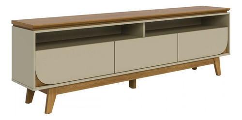 Rack Para Tv Até 75 Polegadas Selene 3 Gavetas Cumaru/opala Cor Bege