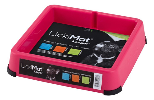 Lickimat Keeper Suporte Para Tapete De Lamber Para Cães Cor Rosa