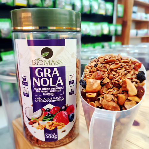 Granola Biomass 400g Pote Nécta De Maça E Frutas Vermelhas