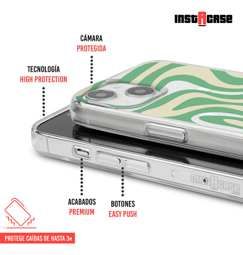 Funda Para iPhone Magsafe Con Para Mujer Curvas Verde