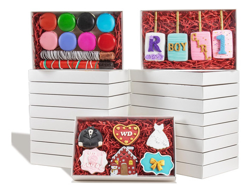 Romanticbaking 30 Cajas De Galletas Blancas De 9½ X 6 X 1¼ P