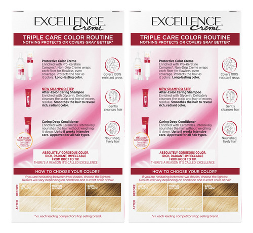 Tinte Cabello L'oreal Excellence Creme, Rubio Natural Claro