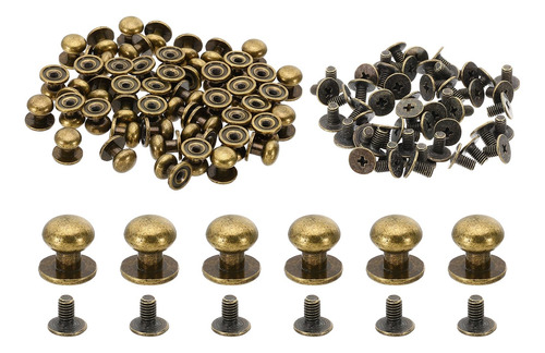 Tachuelas Para Ropa 50 Juegos Remaches De Cuero Bronce