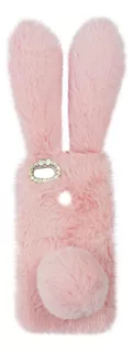 Capa De Telefone Pink Plush Rabbit Para (2017)