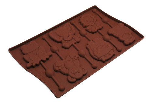 Molde De Silicona Chocolatina Animalitos X6 Cavidades