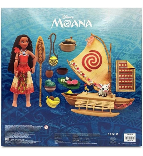Muñeca Moana Con Balsa Disney Store Rosquillo Toys