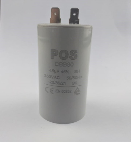 Capacitor 45mfd 250v 4 Terminais Cbb60 Pos