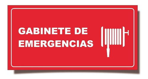 Señaletica Gabinete De Emergencia Sobre Trovicel 40x20 Cm.