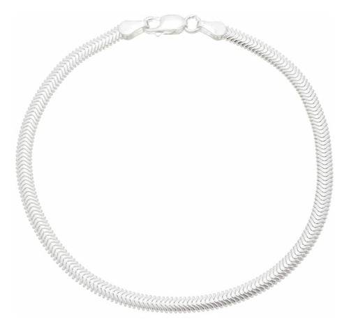 Pulseira Grumet De 21 Cm Espessura 5 Mm  Prata 925