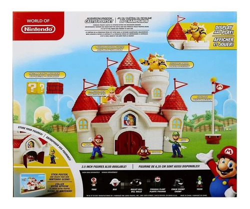 Imagen 4 de 6 de Castillo Mushroom Kingdom Deluxe Mario Bros Nintendo Figuras