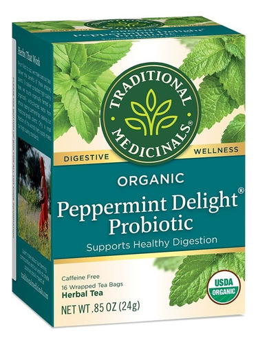 Té Organico Peppermint Delight Probiotics 16 Sobres Se