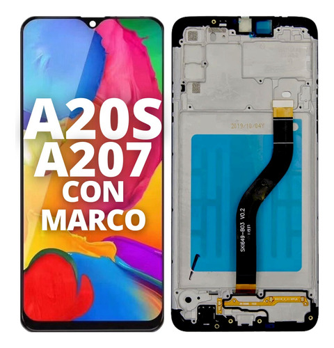 Modulo Pantalla Para Samsung A20s A207 Con Marco Display