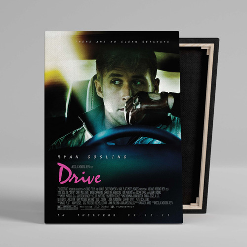 Cuadro Drive Ryan Gosling Cine Canvas Con Bastidor 60x40 Cm