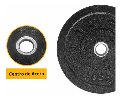 Par Disco Bumper 25 Lbs Hi Temp Negro Tayga 2 Pz