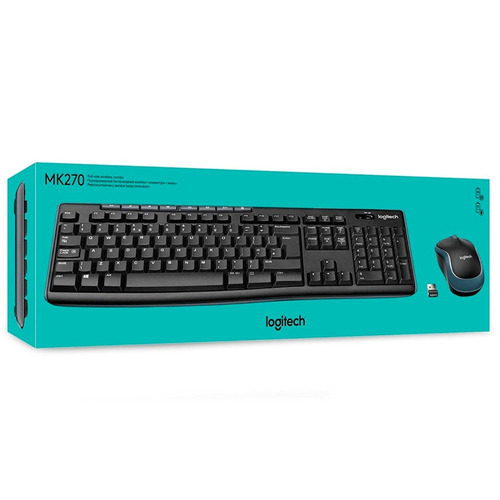Imagem 5 de 5 de Kit Teclado E Mouse Sem Fio Logitech Mk270 - Lacrado