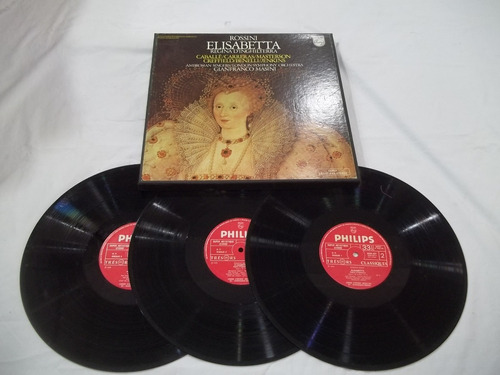 Box Lp Vinil - Rossini - Elisabetta - Regina Dinghilterra