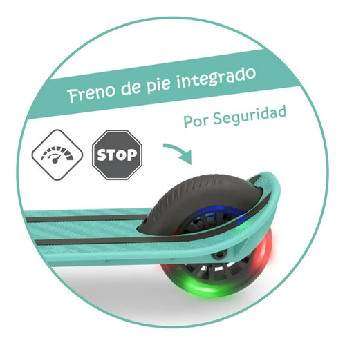 Scooter Infantil Chillafish Con Luces Verde