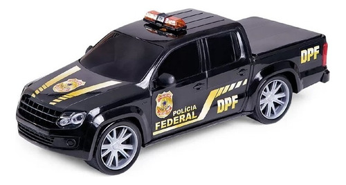 Miniatura Carro Policia Federal Força & Ação 34.5cm Poliplac Cor Preto