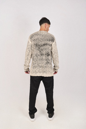 Sweater Tejido Gris Corrosivo Pesado Regular Painty Bond