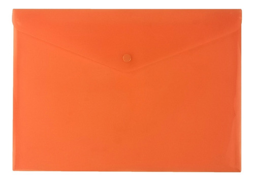 Sobre Plástico Con Botón A Presión A4 Horizontal Simball To Color Naranja Brillante